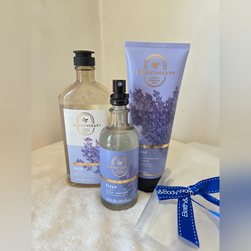BBW Bath & Body Works Aromatherapy 3-Piece Lavender & Vanilla Set* Men Women